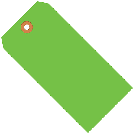 5 <span class='fraction'>3/4</span> x 2 <span class='fraction'>7/8</span>" Green 13 Pt. Shipping Tags