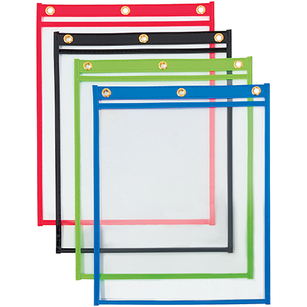 9 x 12" Heavy Weight Job Ticket Holders - Assorted Colors
